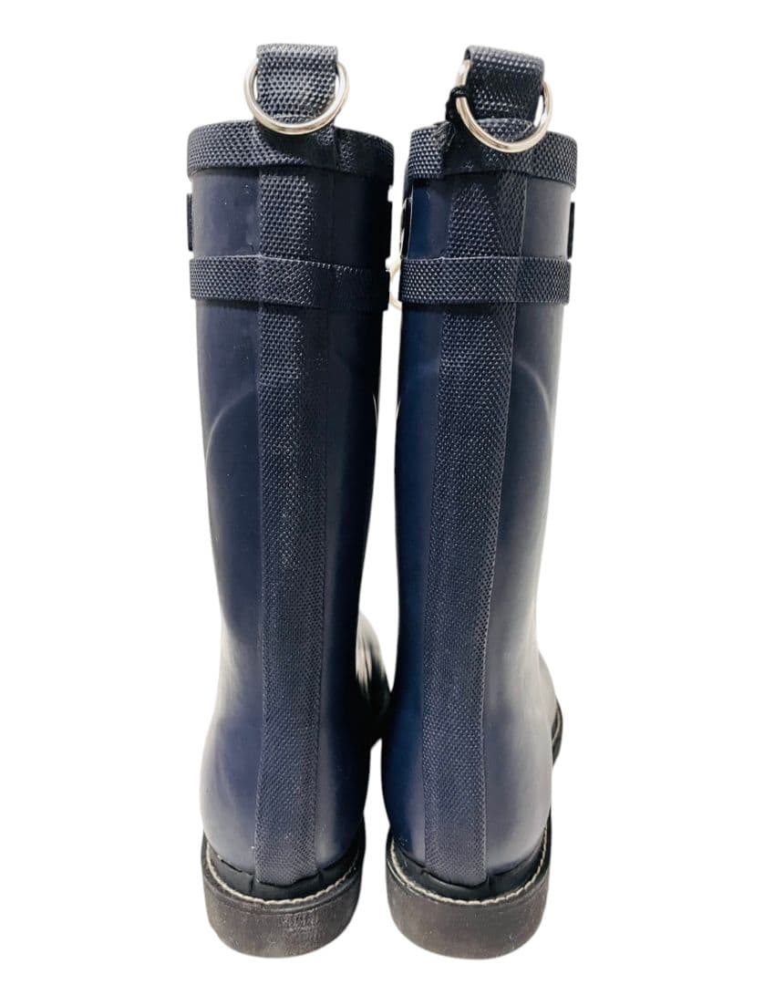 ILSE JACOBSEN レインブーツ レースアップ ネイビー 25.0cm