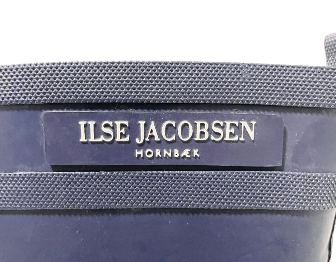 ILSE JACOBSEN レインブーツ レースアップ ネイビー 25.0cm