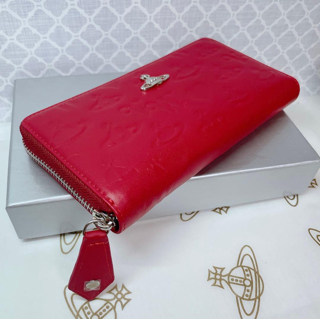 内側に素敵な柄✩】Vivienne Westwood 長財布 マット レッド - メルカリ