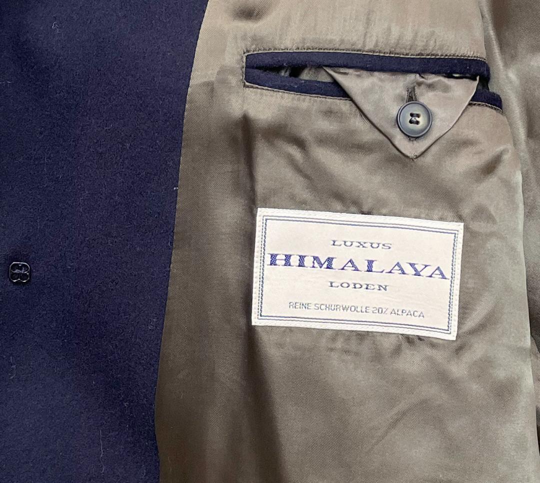 定価8 シュタインボック HIMALAYA 最高級アルパカ混ローデンコート紺