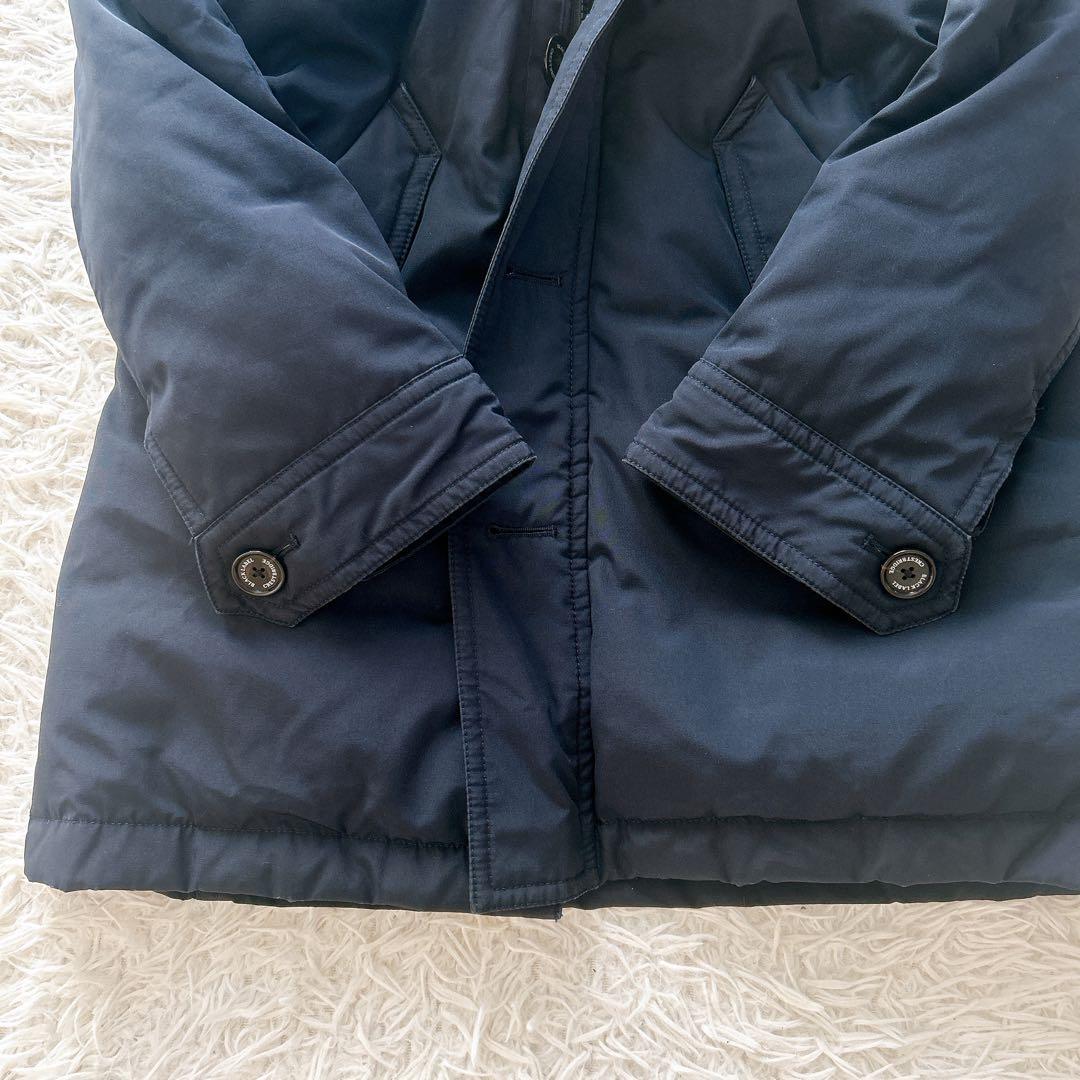 ブラックレーベルクレストブリッジ ダウン ファー チェック ロゴボタン