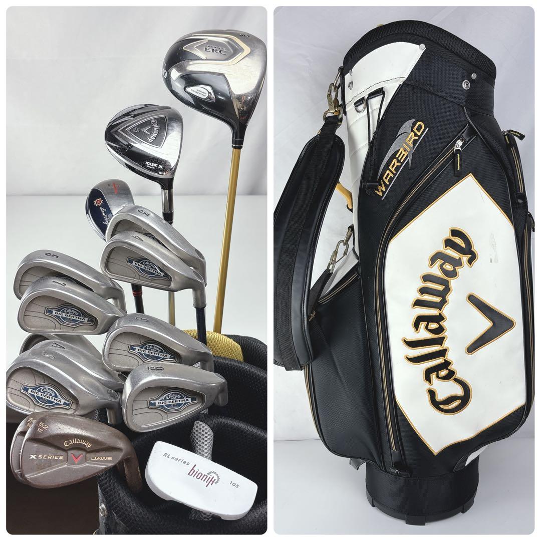 【激安‼️】キャロウェイ キャディバッグ ゴルフクラブセット メンズ右 Callaway（キャロウェイ） クラブセット WARBIRD ウォーバード 10本