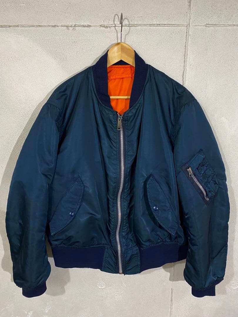 90s ALPHA MA-1フライトジャケット USA製 IDEAL XL 90s USA製 ALPHA アルファ MA-1 フライトジャケット Lサイズ IDEAL