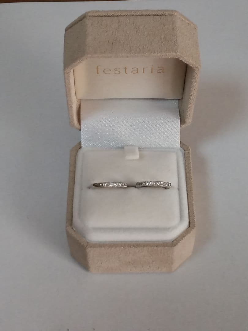 プラチナ950 ダイヤモンドフープピアス festaria - メルカリ