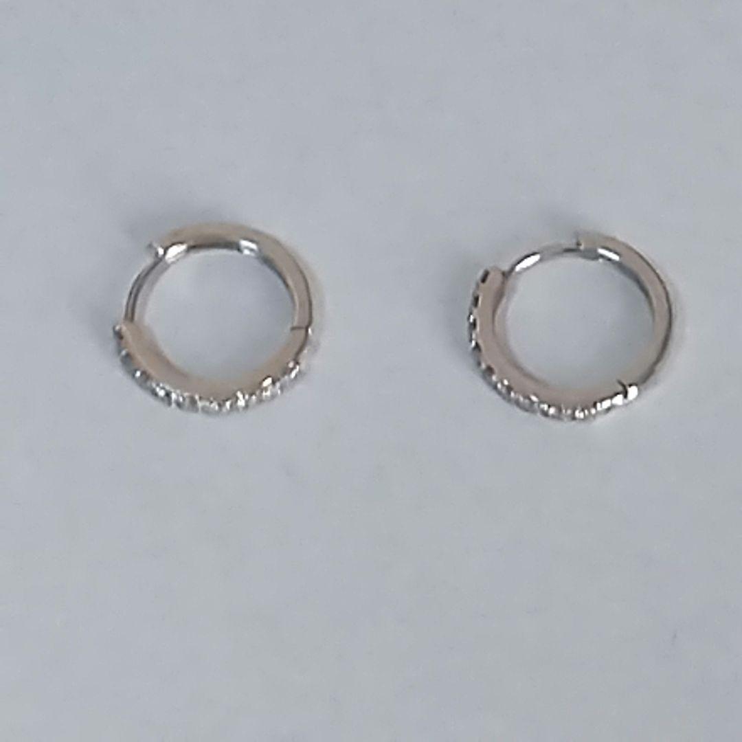 プラチナ950 ダイヤモンドフープピアス festaria - メルカリ