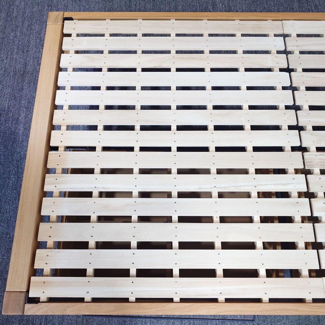 無印良品 ベッドフレーム セミダブルサイズ 引き出し付き すのこタイプ