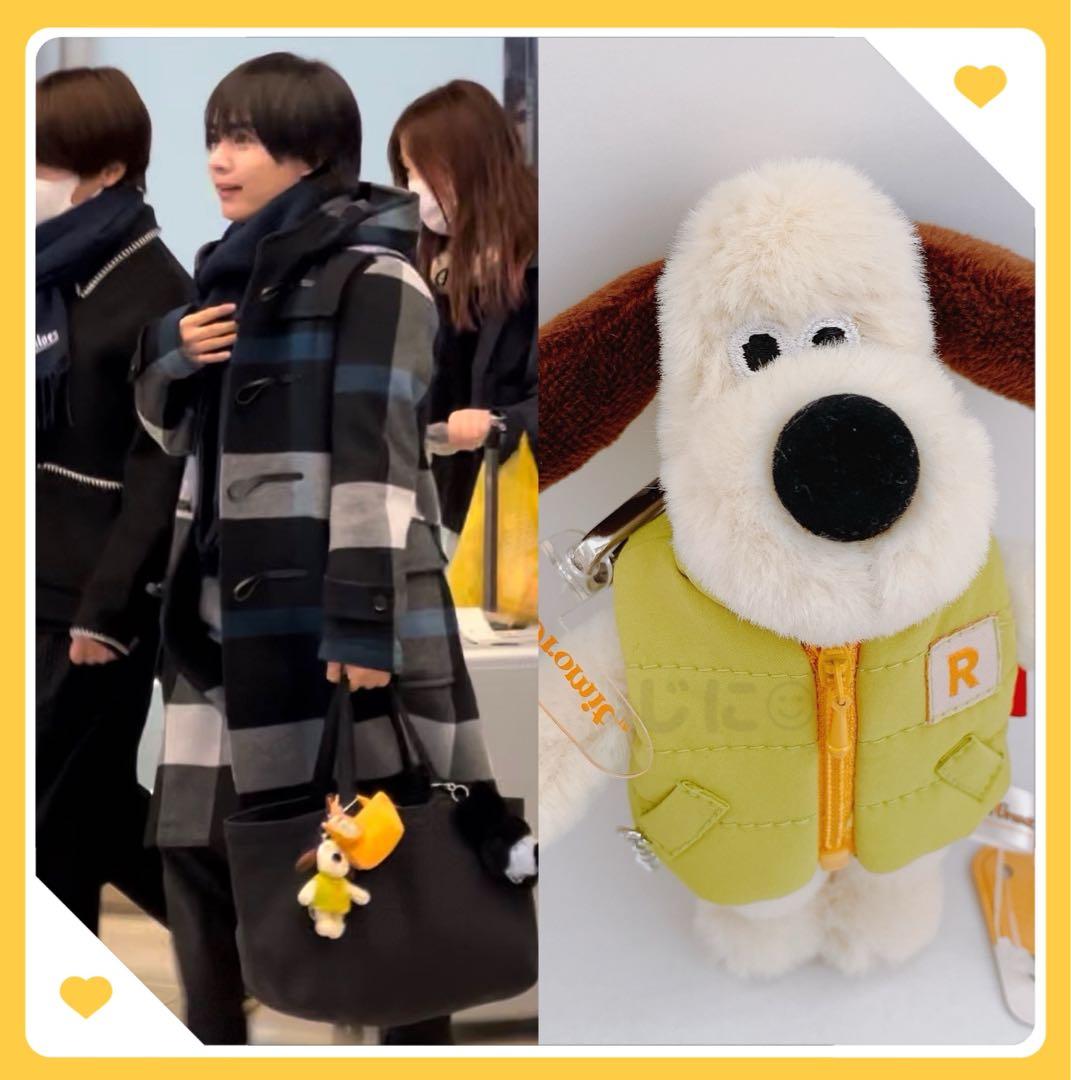 ウォレスとグルミット ぬいぐるみキーホルダー緑 大西流星くん なにわ