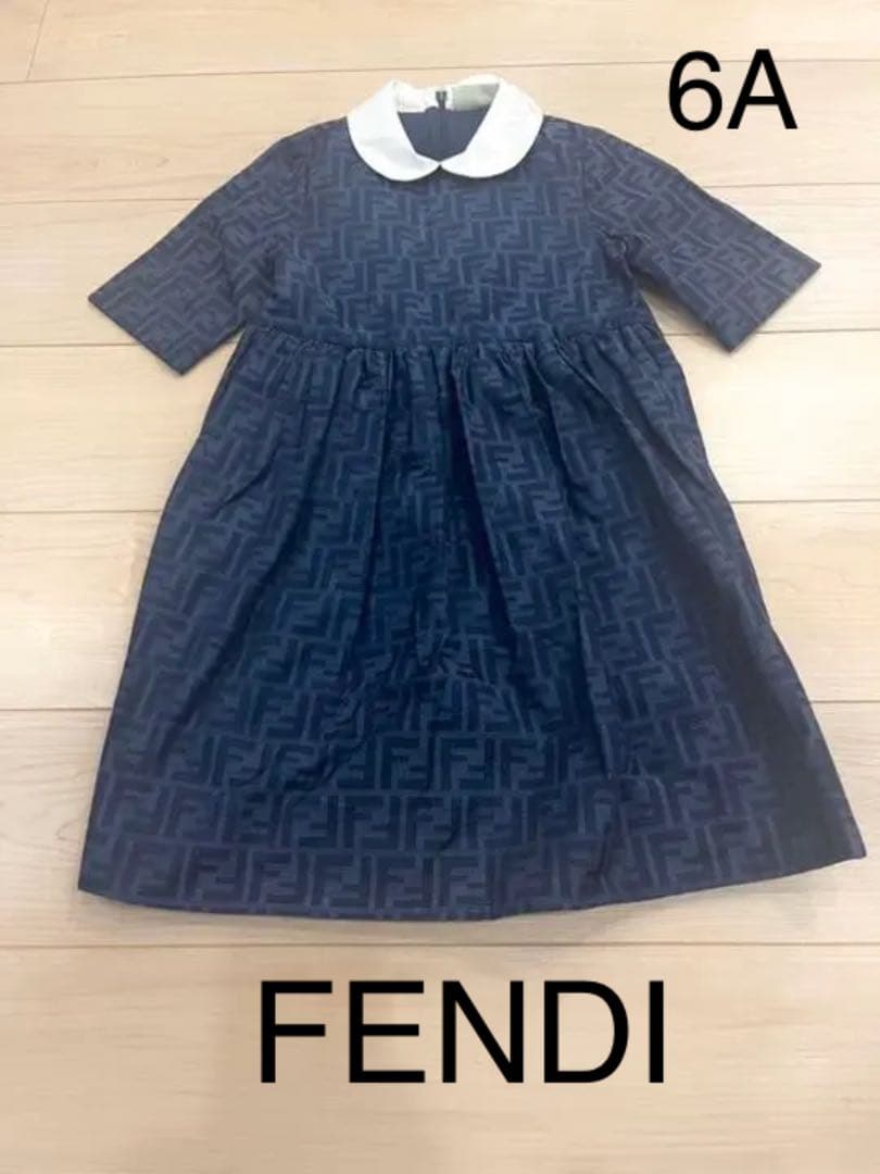 最終値下FENDI キッズ　ワンピース　ズッカ　110〜120 薄手　デニム調 楽天市場】FENDI フェンディ FENDI KIDSLOGO DENIM ONEPIECE