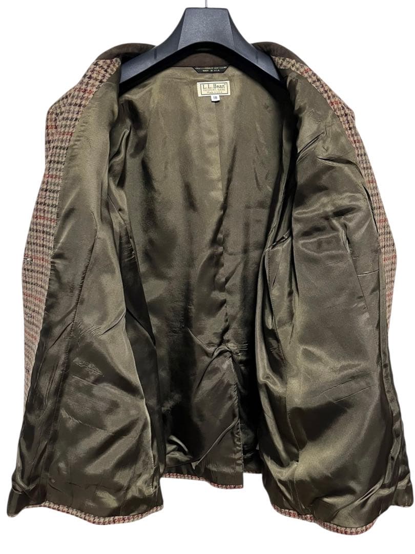 80s USA製 L.L.BEAN 千鳥格子　テーラードジャケット サイズ18