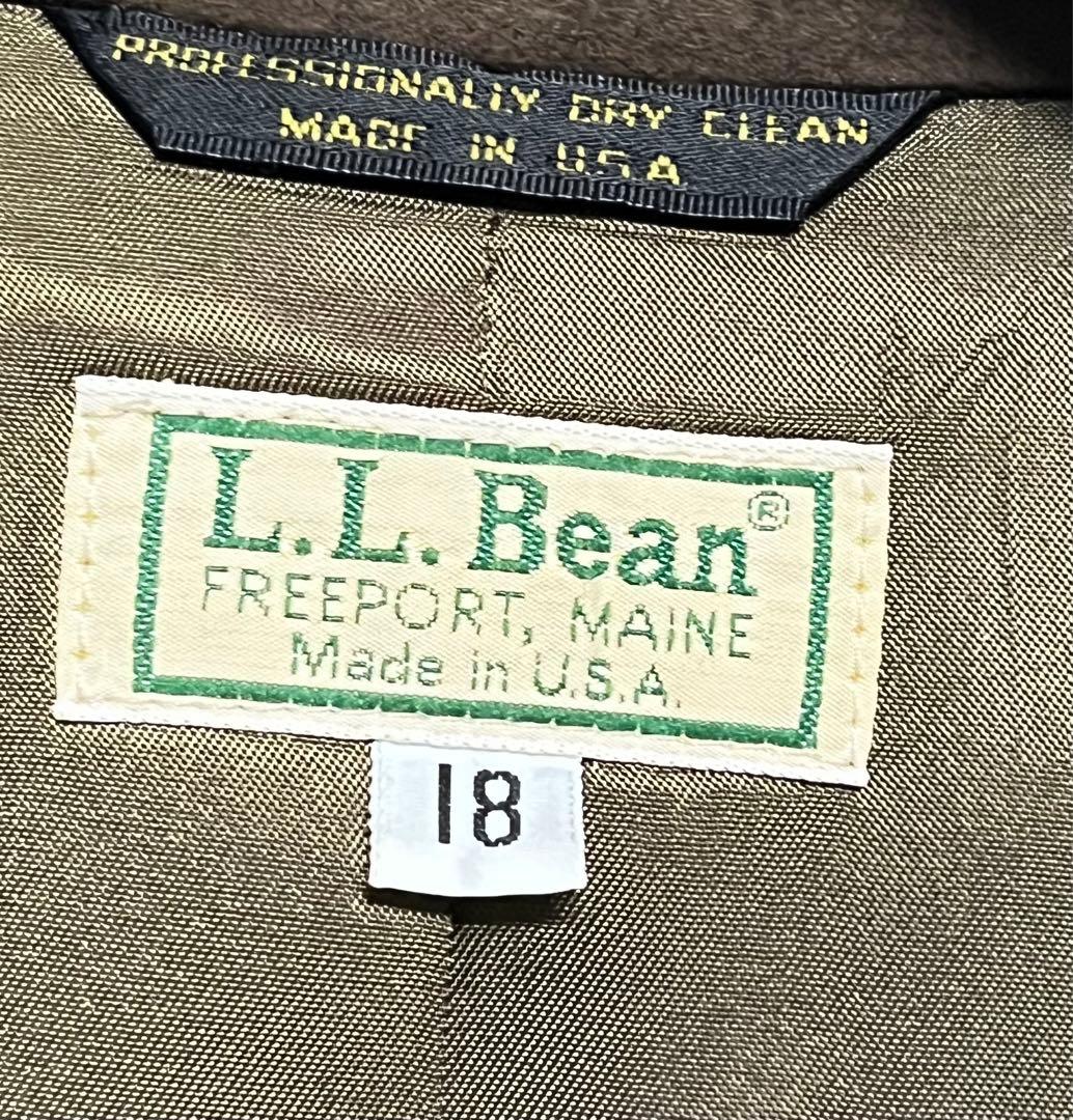 80s USA製 L.L.BEAN 千鳥格子　テーラードジャケット サイズ18