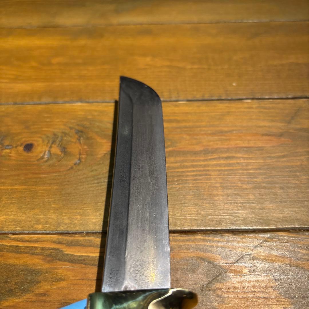 日本刀残欠クラフトナイフNo.58 大業物 和泉守国貞 黒鞘