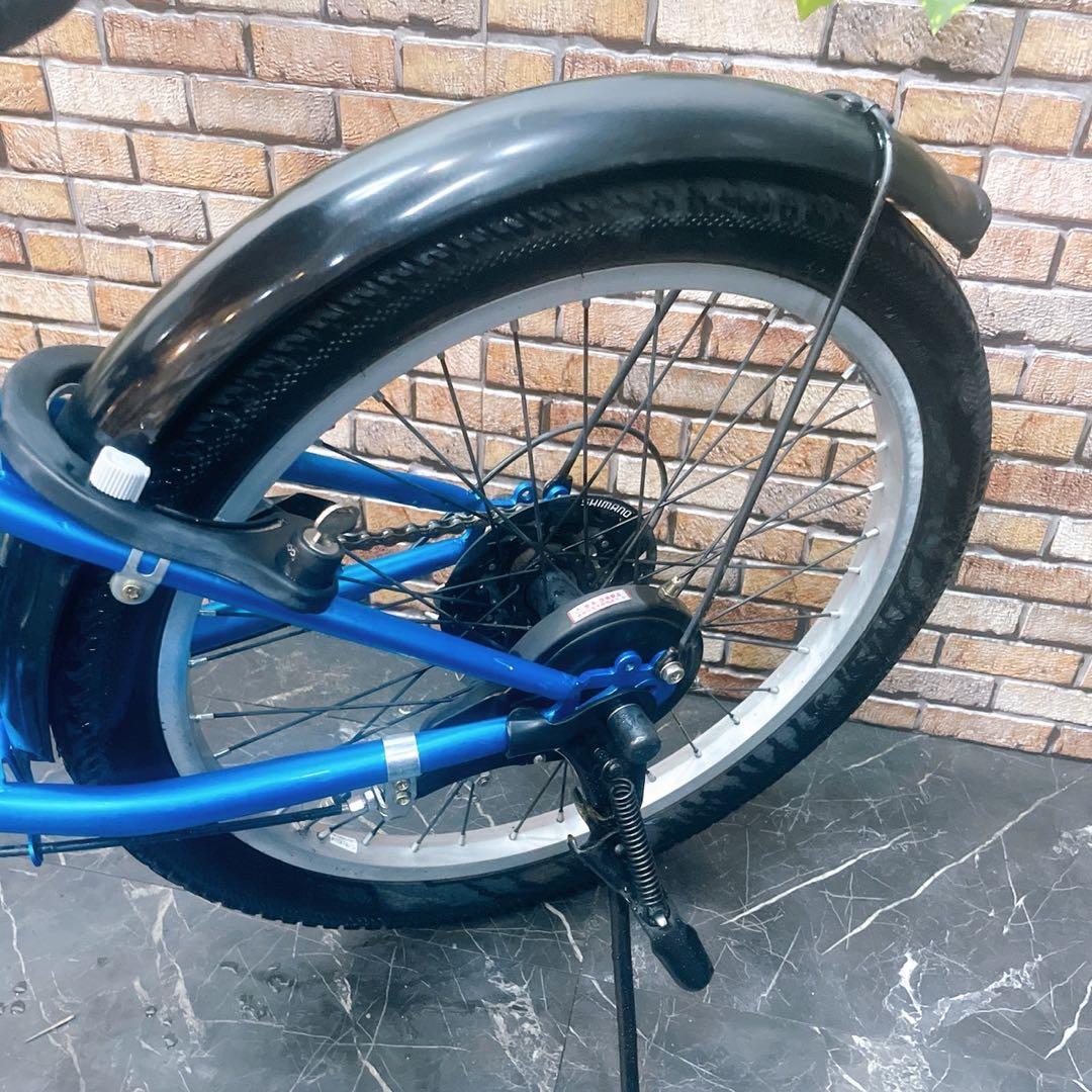 21】子供用自転車 子供車 DRIDE ブルー 20インチ 外装変速付き