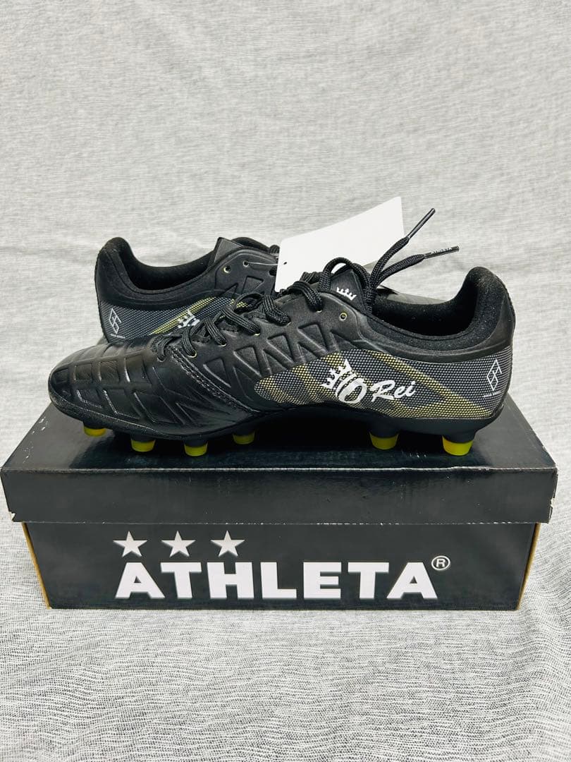 ☆新品タグ付☆ アスレタ　オーヘイ　サッカースパイク　25.0cm ブラック