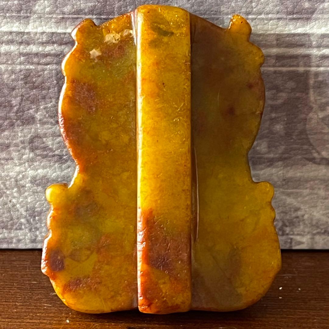 アンティーク ジェイド 彫刻 和田玉 ネフライト 中国王朝 古玉 龍