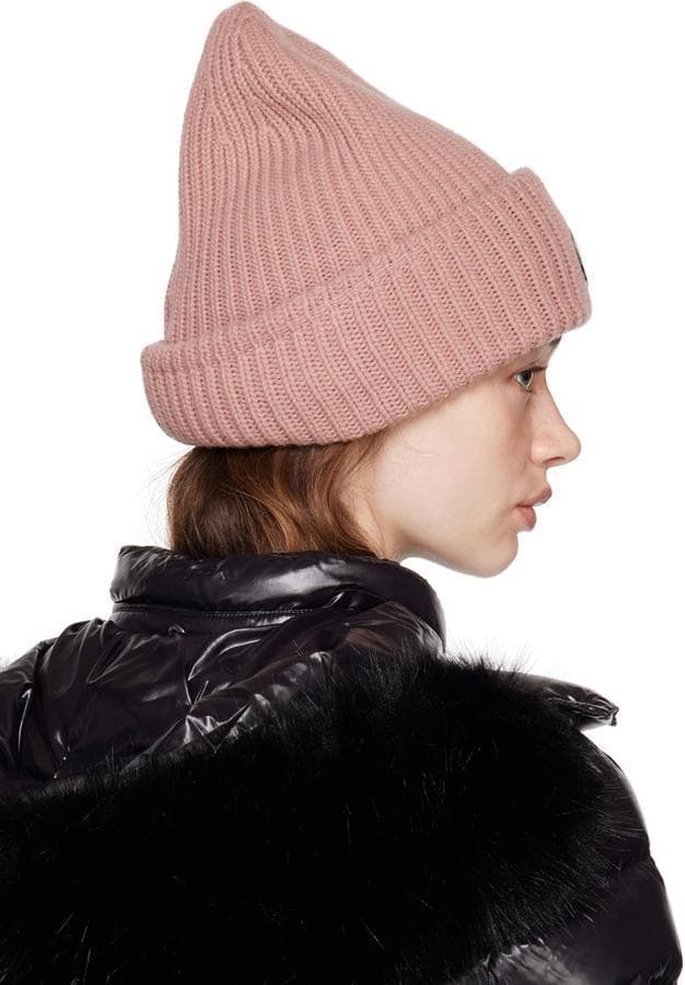 ピンクMONCLER PALM ANGELSニットキャップモンクレール