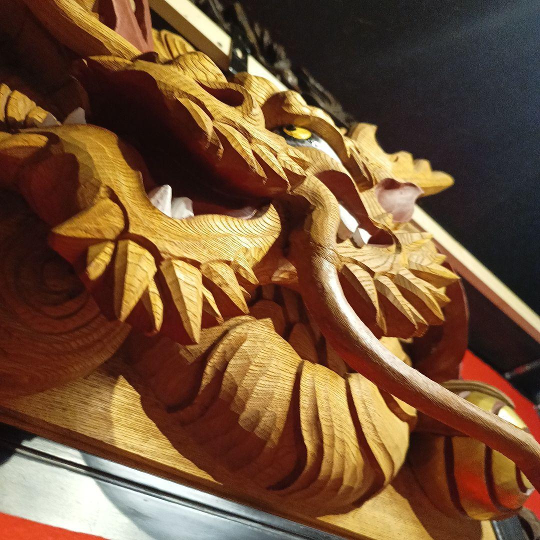 うえの信様専 大型 木彫 彫刻 龍 ドラゴン 欄間 だんじり 山車 寺院 現状品