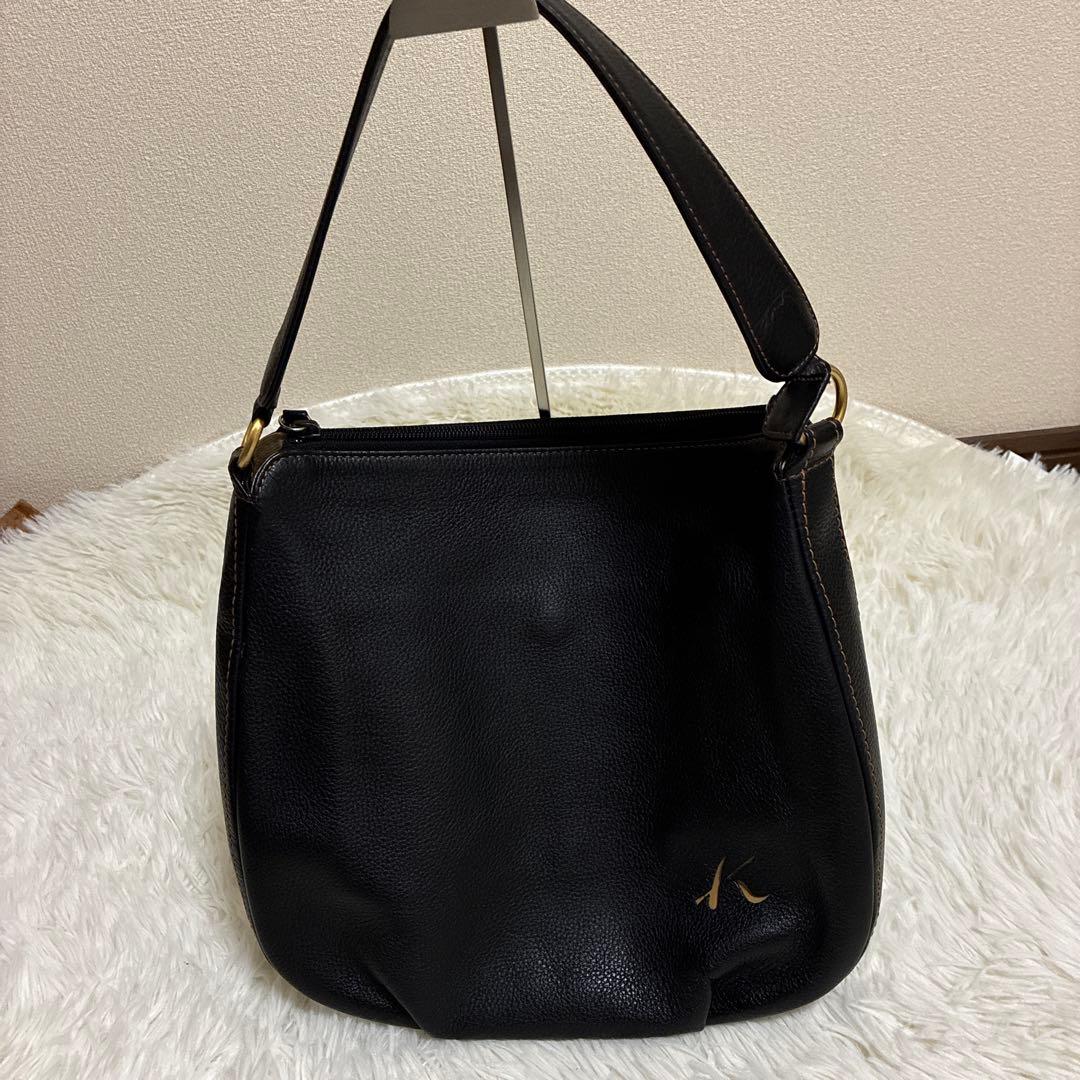 yukasanです。キタムラ ワンショルダーバッグ シボ革 レザー 黒 Kitamura(キタムラ) / ショルダーバッグ/レザー/BLK | 中古品の販売