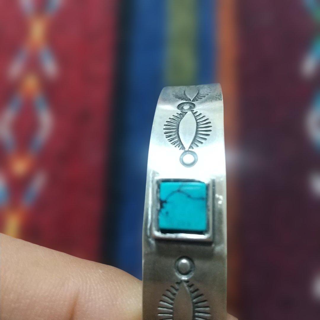 ターコイズ シルバー カフバングル - メルカリ