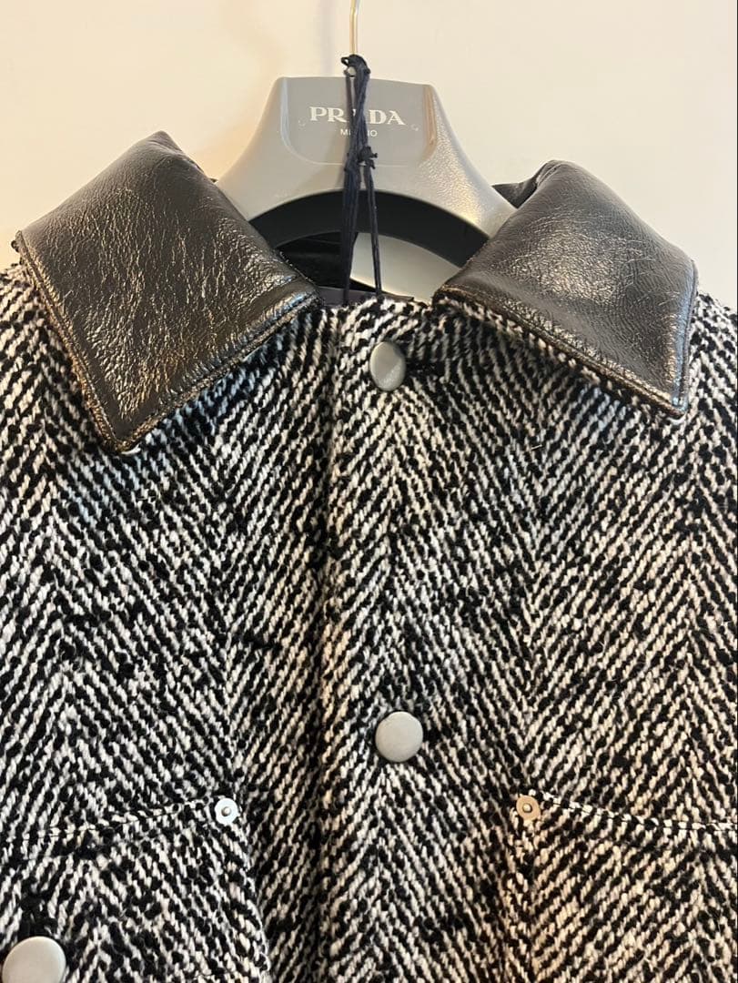 プラダ PRADA 24AW ウールブレンド ジャケット コート グレー - メルカリ