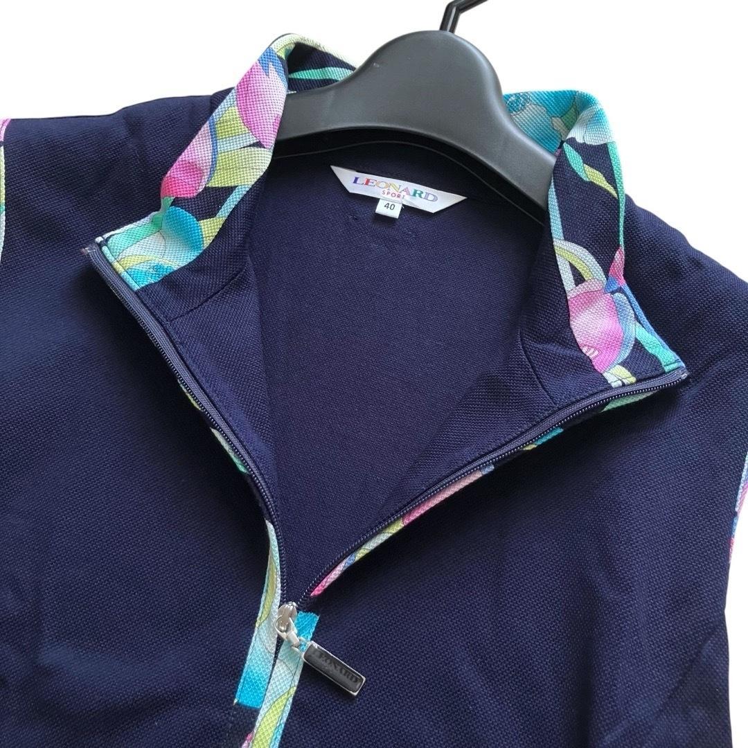 最 安値ファッション - 美品 レオナール ジップアップ ノースリーブ