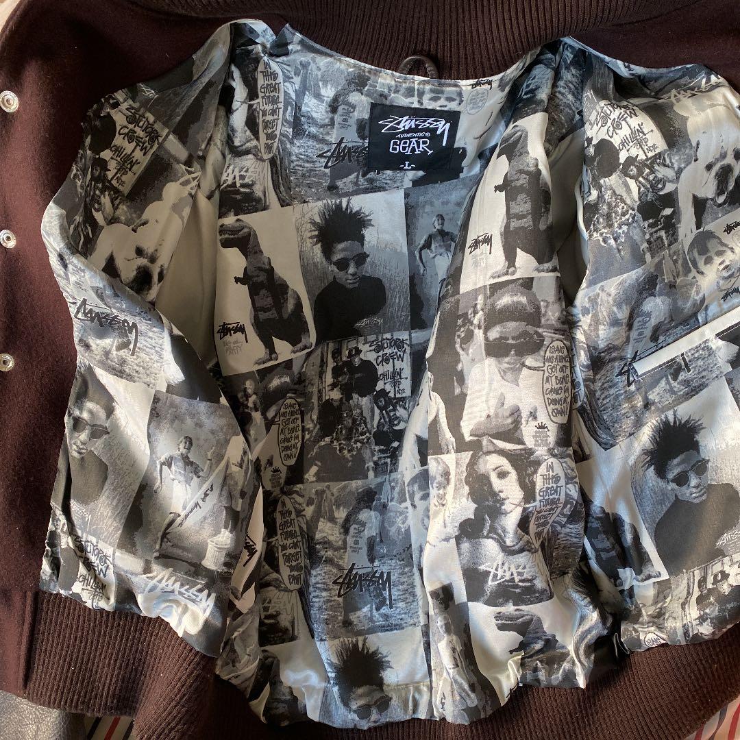 OLD STUSSY ステューシースタジャン L 25周年 美品ブラウン - メルカリ