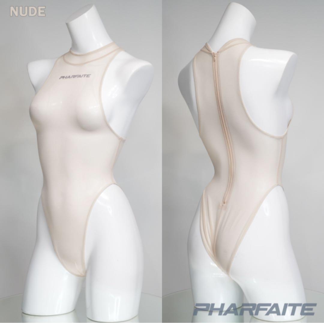 【PHARFAITE】SHEERハイネックスーツ Lサイズ ヌード PHARFAITE】SHEERハイネックスーツ