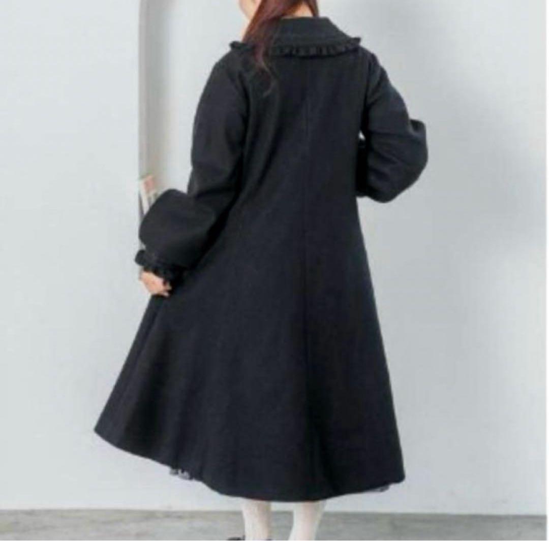新品・Lサイズ】しまむら 青木美沙子 ロングコート（ブラック）黒
