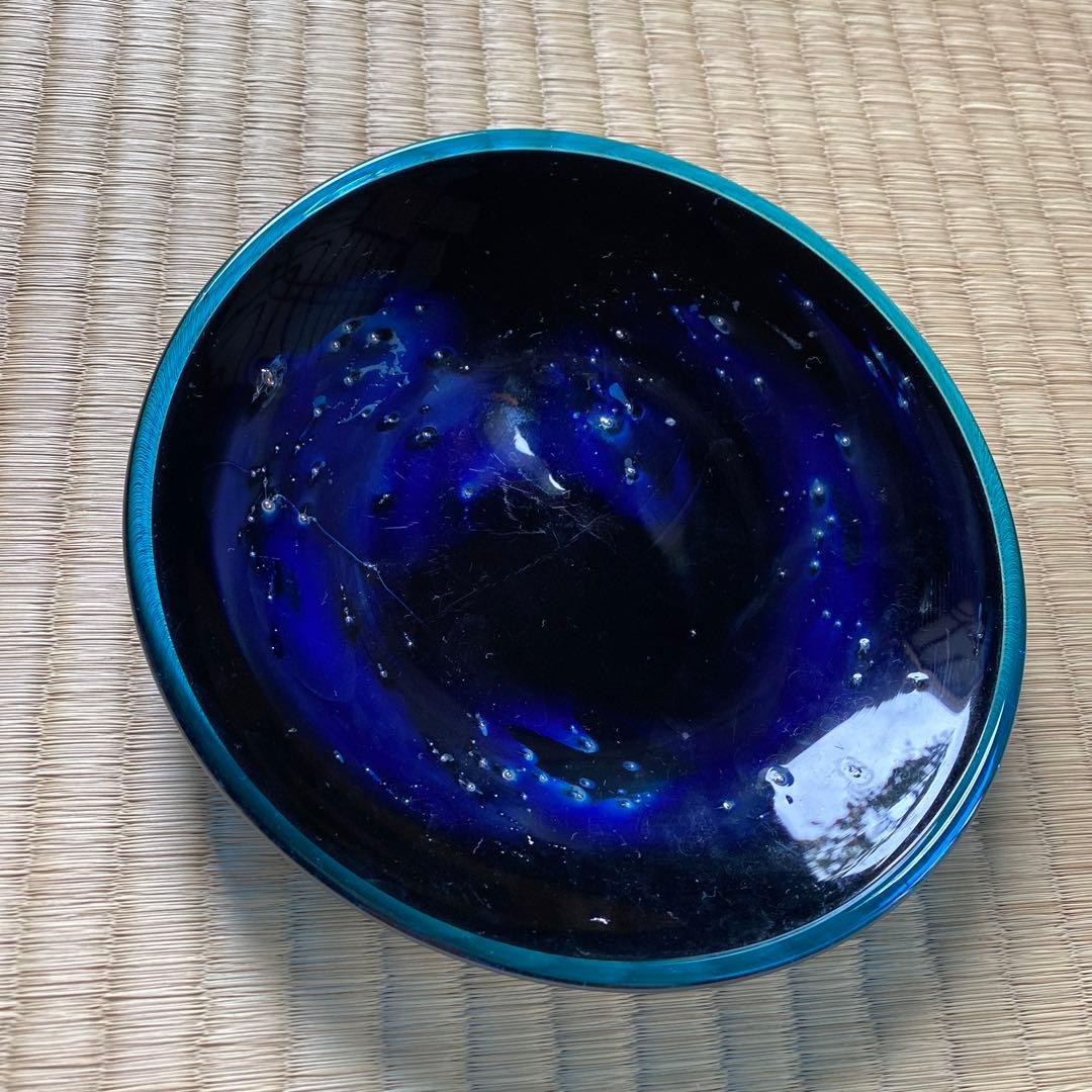 琉球ガラス 銀河シリーズ 銀河小皿 末吉清一 沖縄土産 - メルカリ