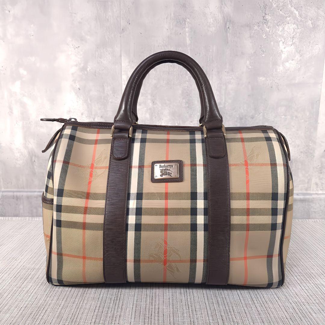 BURBERRY バーバリー ノバチェック ハンドバッグ ミニボストン レザー