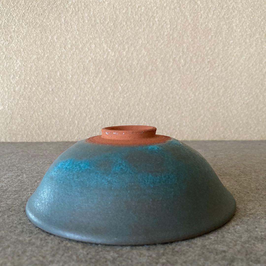 抹茶茶盌 抹茶茶碗 茶道 陶芸 陶器 青銅釉 トルコ青 手作り オリエント
