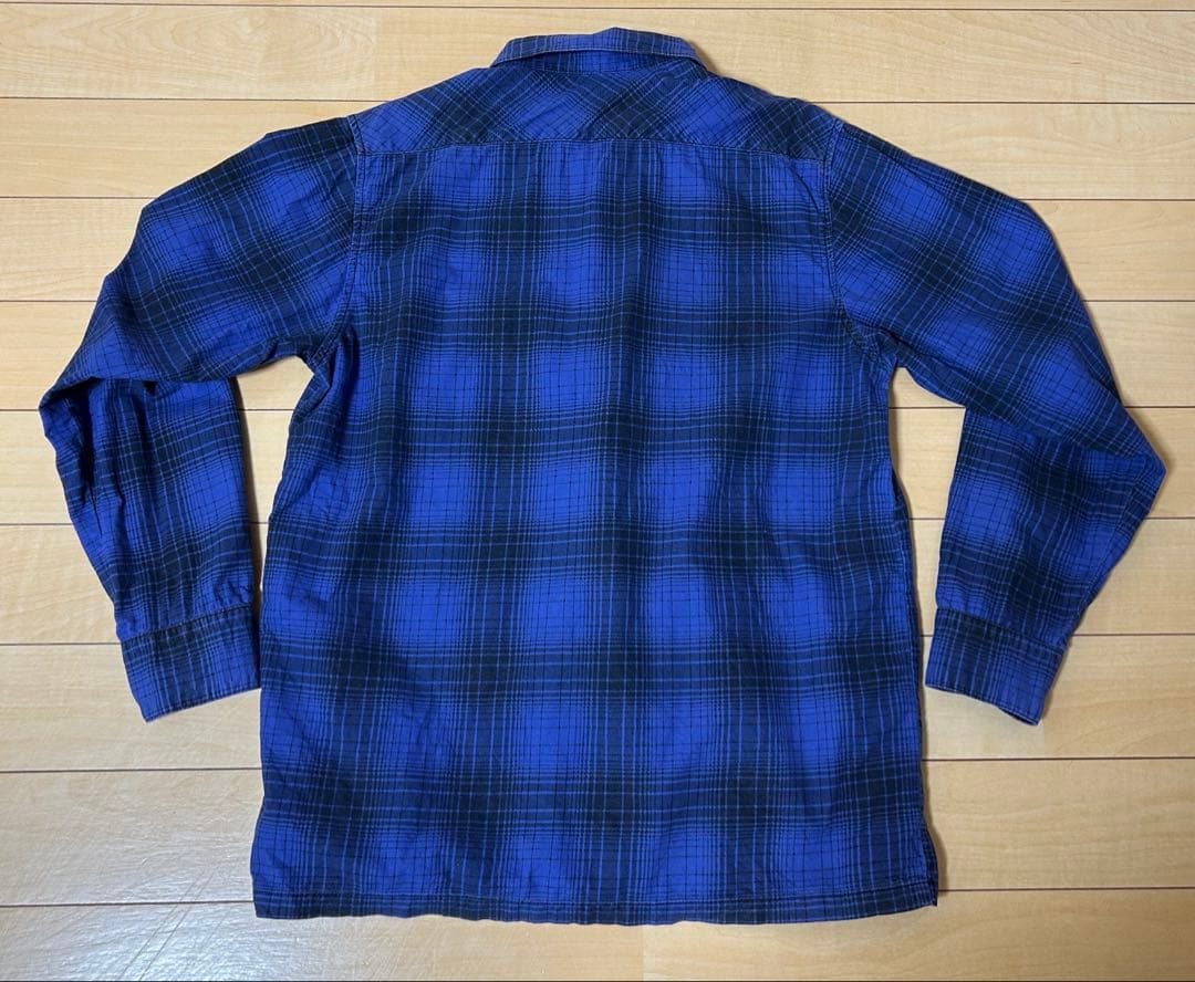希少 00s STUSSY 青黒チェック柄ネルシャツ Lサイズ - メルカリ