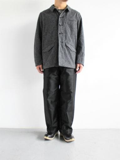 OUTIL PANTALON ALBI ブラック モールスキン 