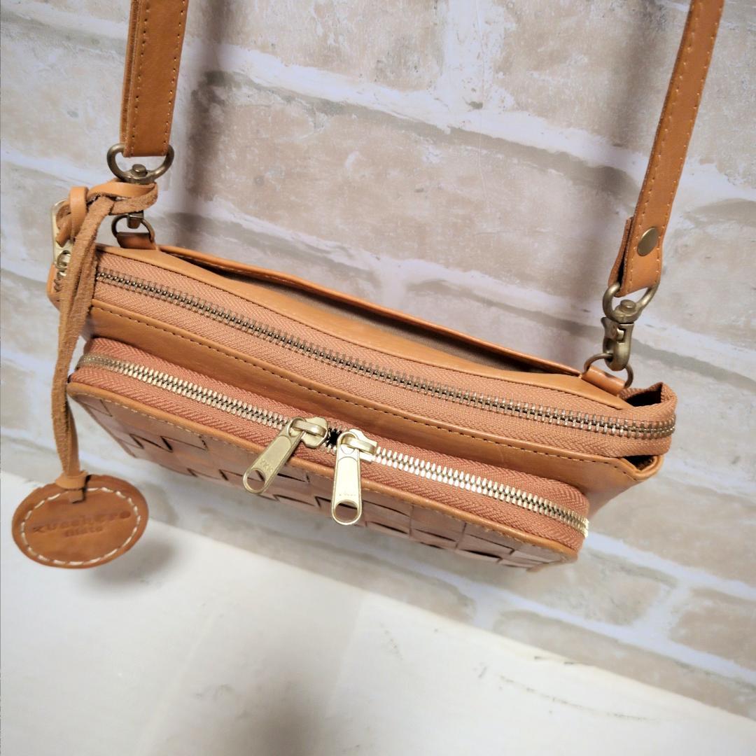 ☆【ズッケロ フィラート】メッシュ ショルダーバッグ キャメル 美品
