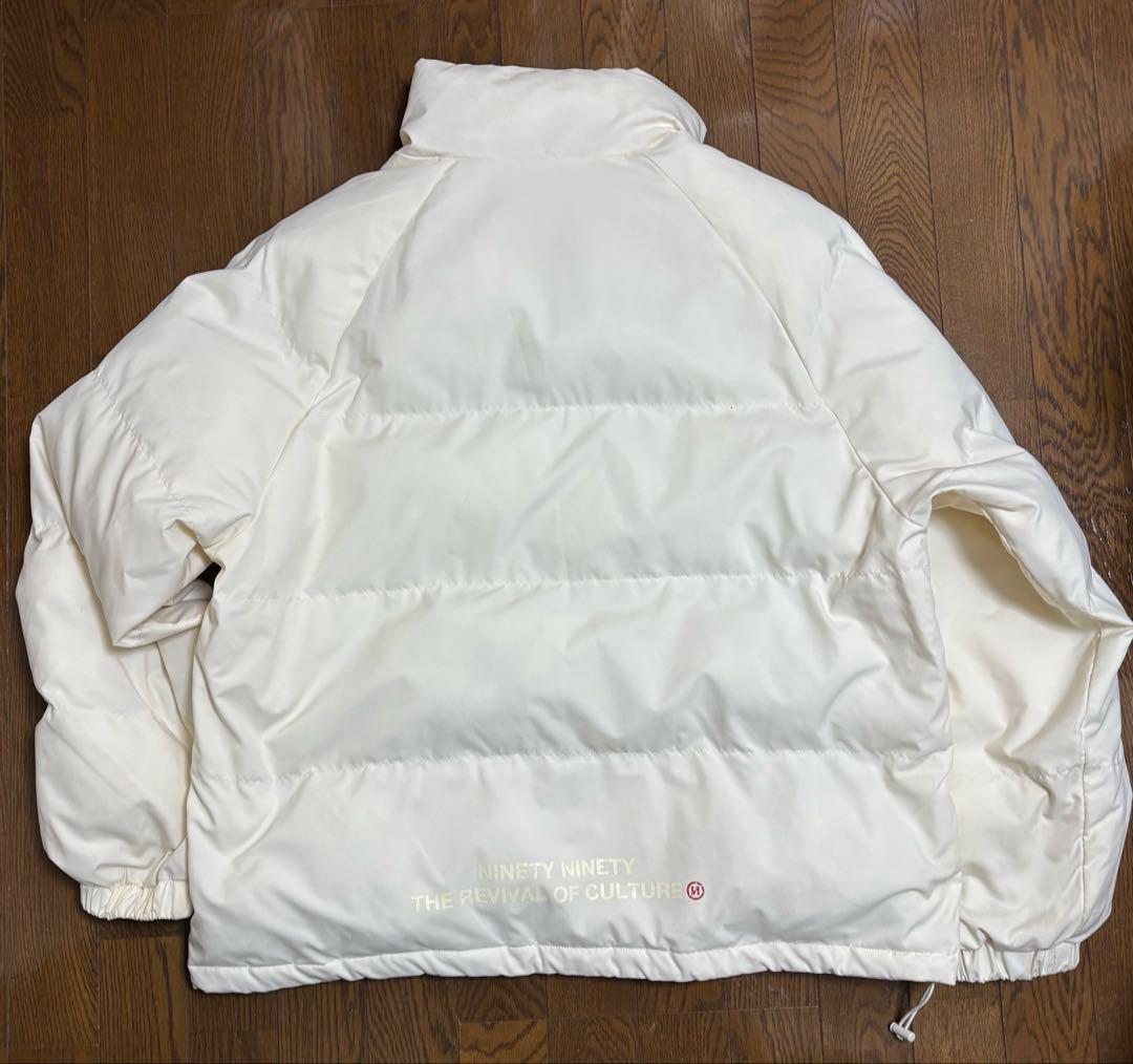 9090 90 Logo Rich Puffer Jacket XL アイボリー 高価