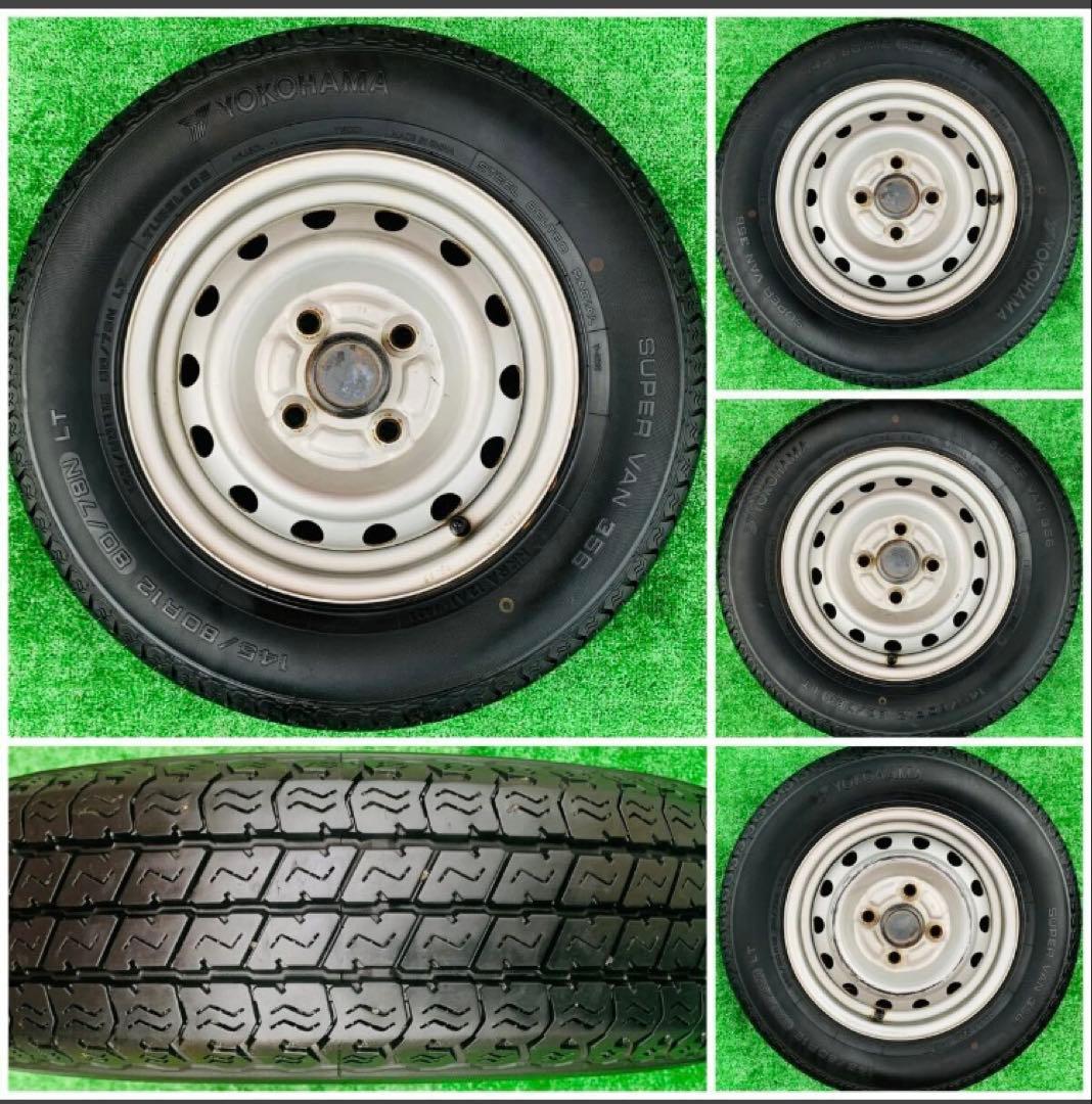 中古品 社外◆12インチ◆145/80R12◆2023年 ラジアル タイヤ MUDSTAR 新品 4本 マッドスター ラジアル MT 145/80R12 80/78N LT 12