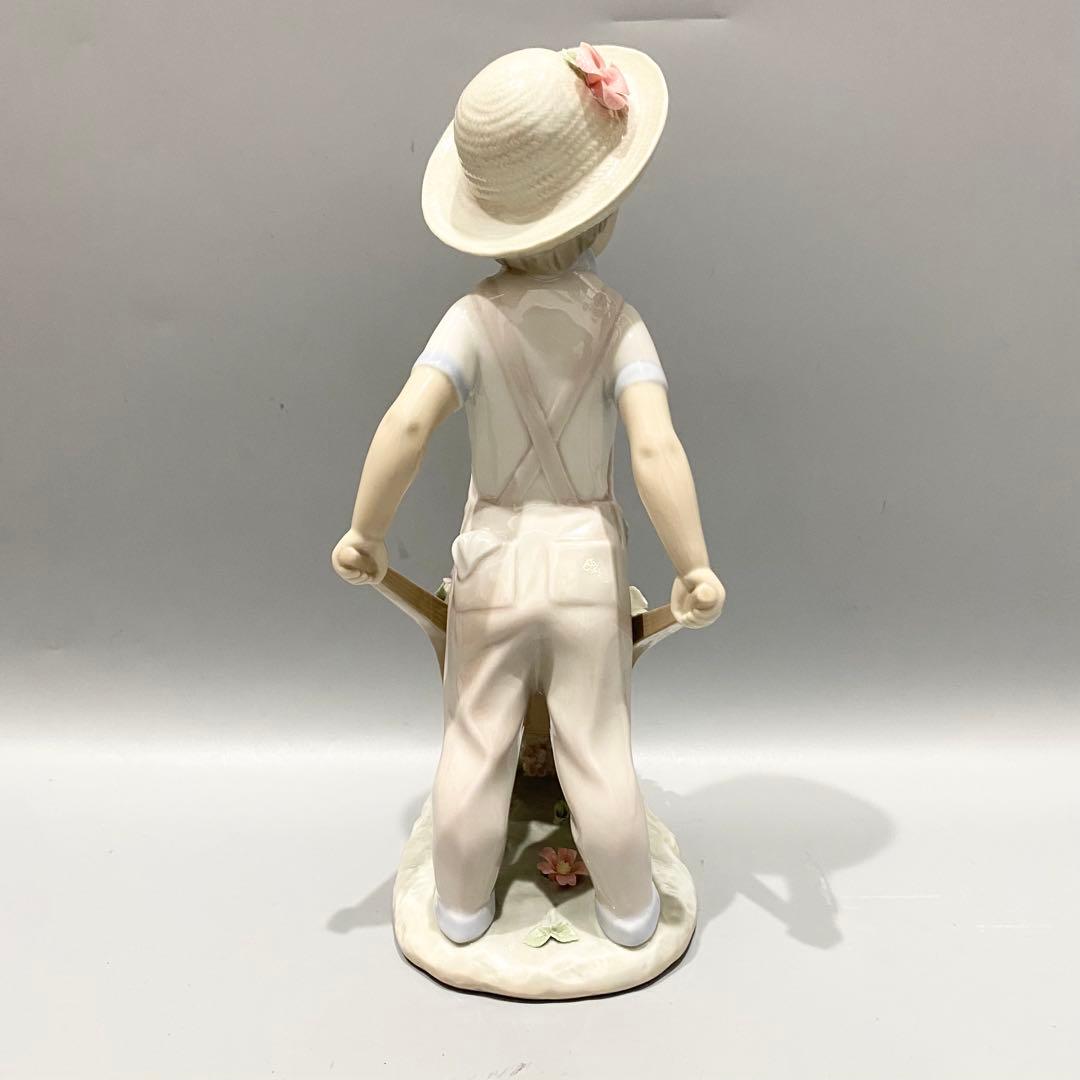 美品 LLADRO リヤドロ 花車 男の子 01283 インテリア 陶器人形