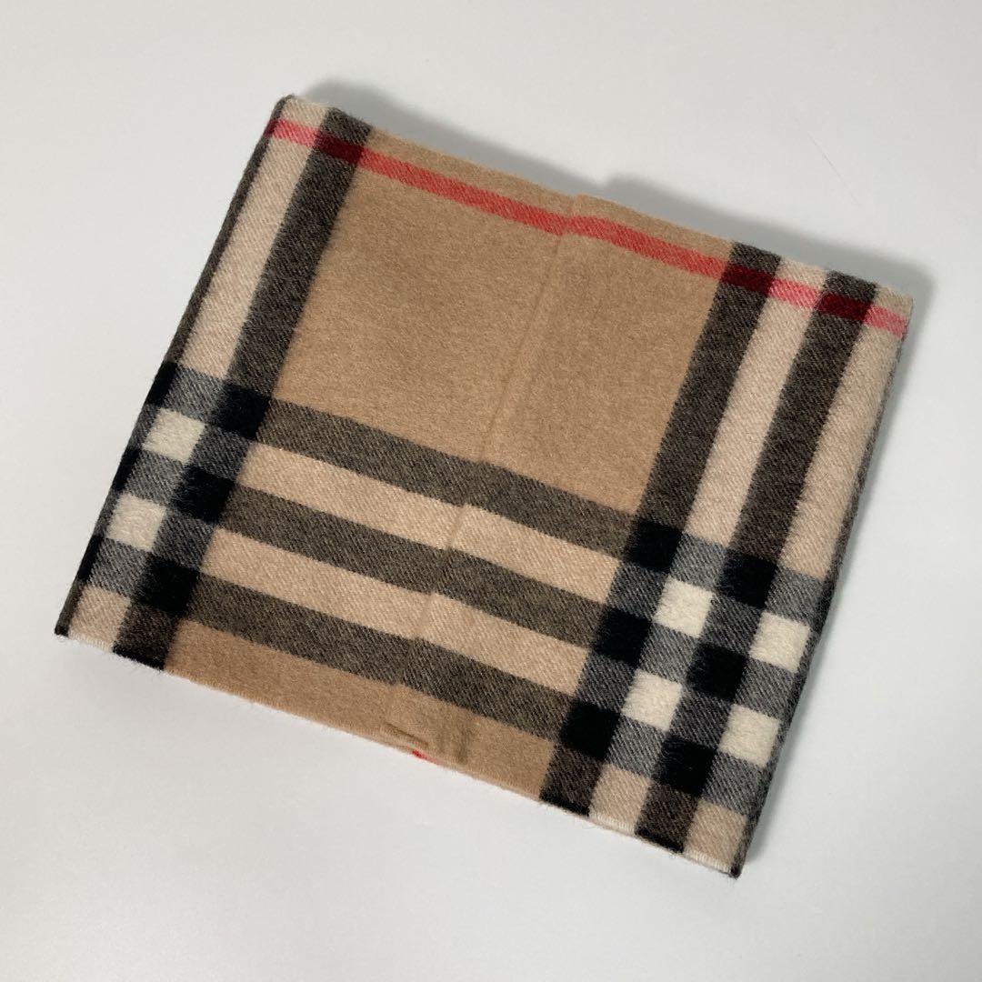 BURBERRY スヌード ネックウォーマー カシミヤ100% ノバチェック