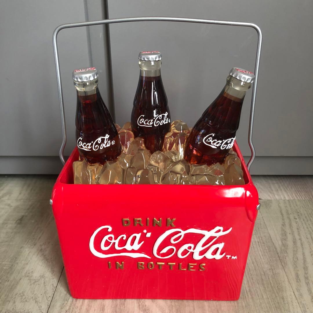 希少アメリカビンテージコカコーラボトル水が流れて光るクーラー