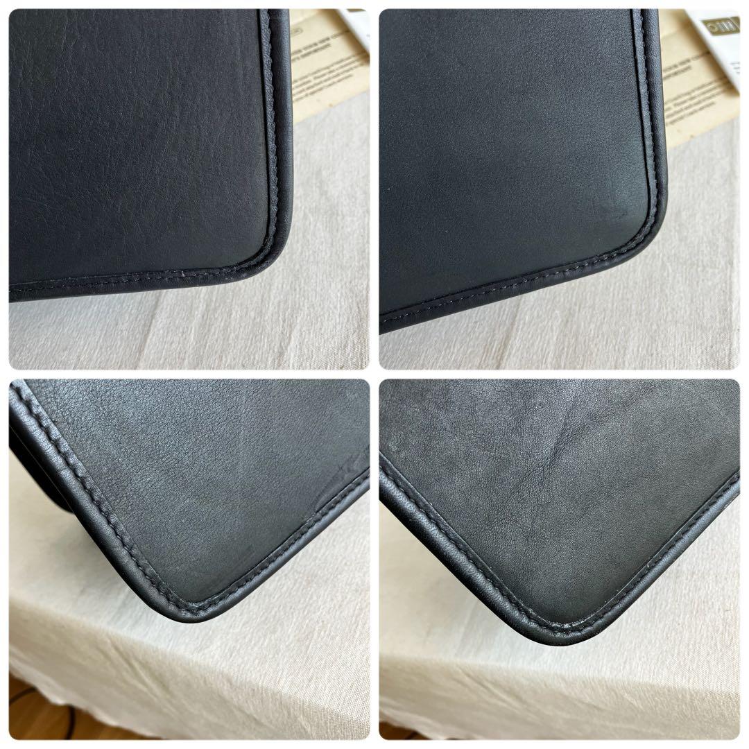 New Vintage Coach Briefbag Black Leather - メルカリ