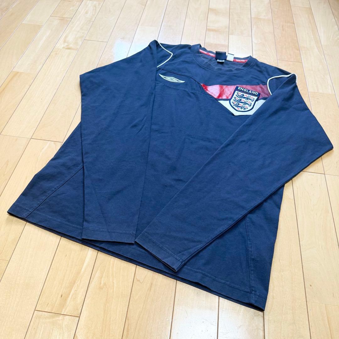 UMBRO イングランド代表 ENGLAND ロンT ネイビー 刺繍ロゴ XXL - メルカリ