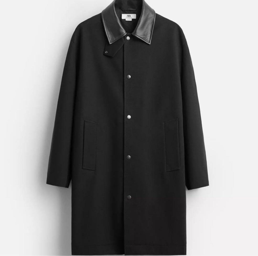 新品 ZARA 24aw レザーカラー コート auralee comoli