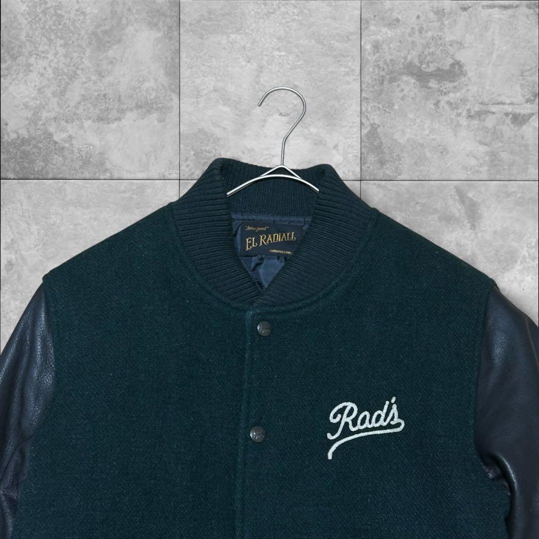\"名作\" ルード系 RADIALL ラディアル 袖レザー スタジャン Lサイズ