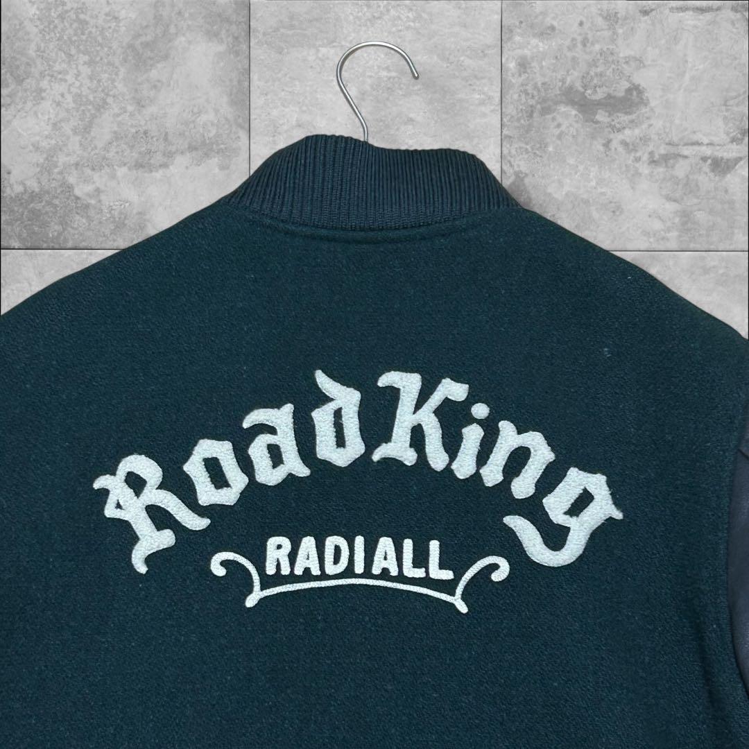 \"名作\" ルード系 RADIALL ラディアル 袖レザー スタジャン Lサイズ