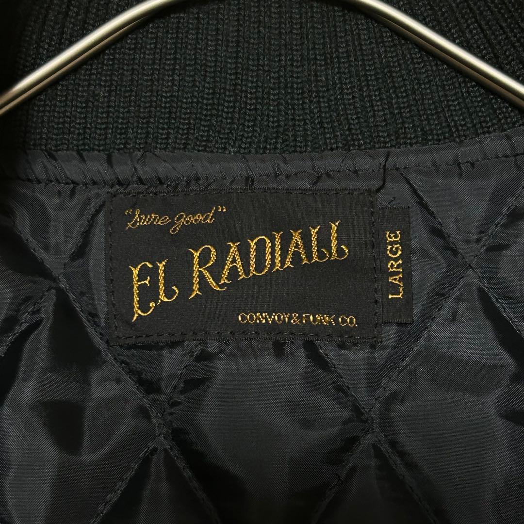 \"名作\" ルード系 RADIALL ラディアル 袖レザー スタジャン Lサイズ