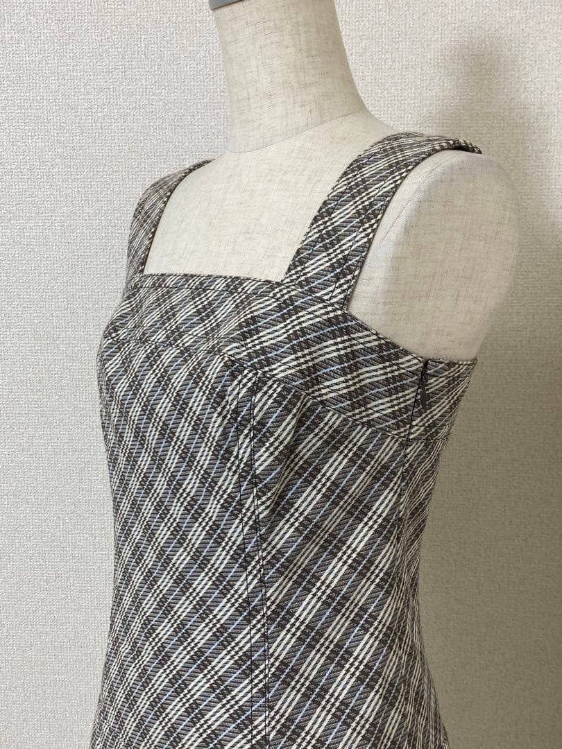 BURBERRY BLUE LABEL レザーベルト付プリーツワンピース