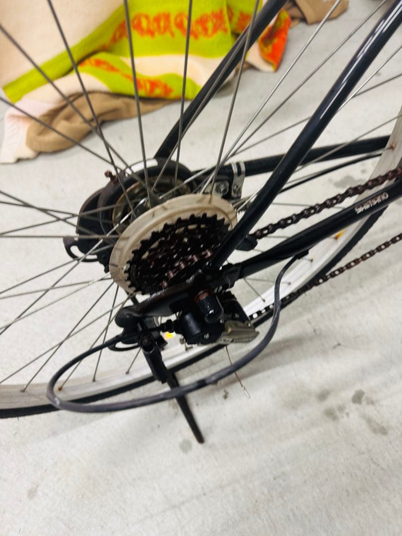 福岡発COLORS ブラック 自転車 外装6段 軽量 通学 通勤 家庭用