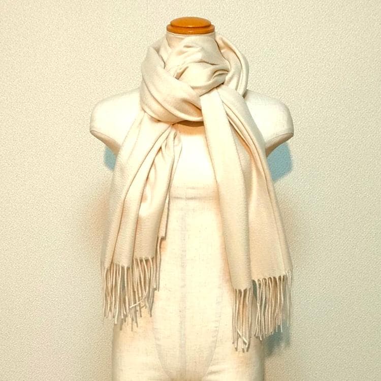 値下60㎝×200大判 100% カシミヤストールマフラー OWT 新品