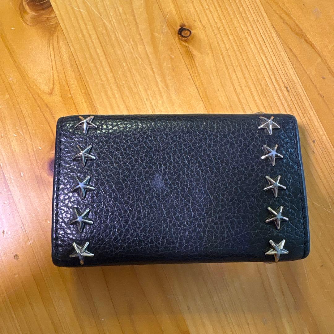 JIMMY CHOO ブラック レザー キーケース - メルカリ