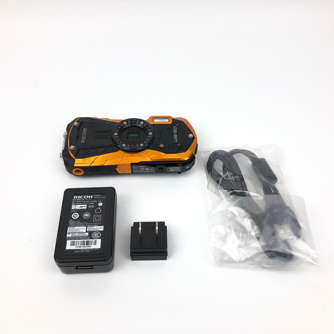 【極美品】 RICOH WG-50 オレンジ デジタルカメラ 防水 防塵 Amazon | RICOH 防水デジタルカメラ RICOH WG-50 オレンジ 防水14m耐