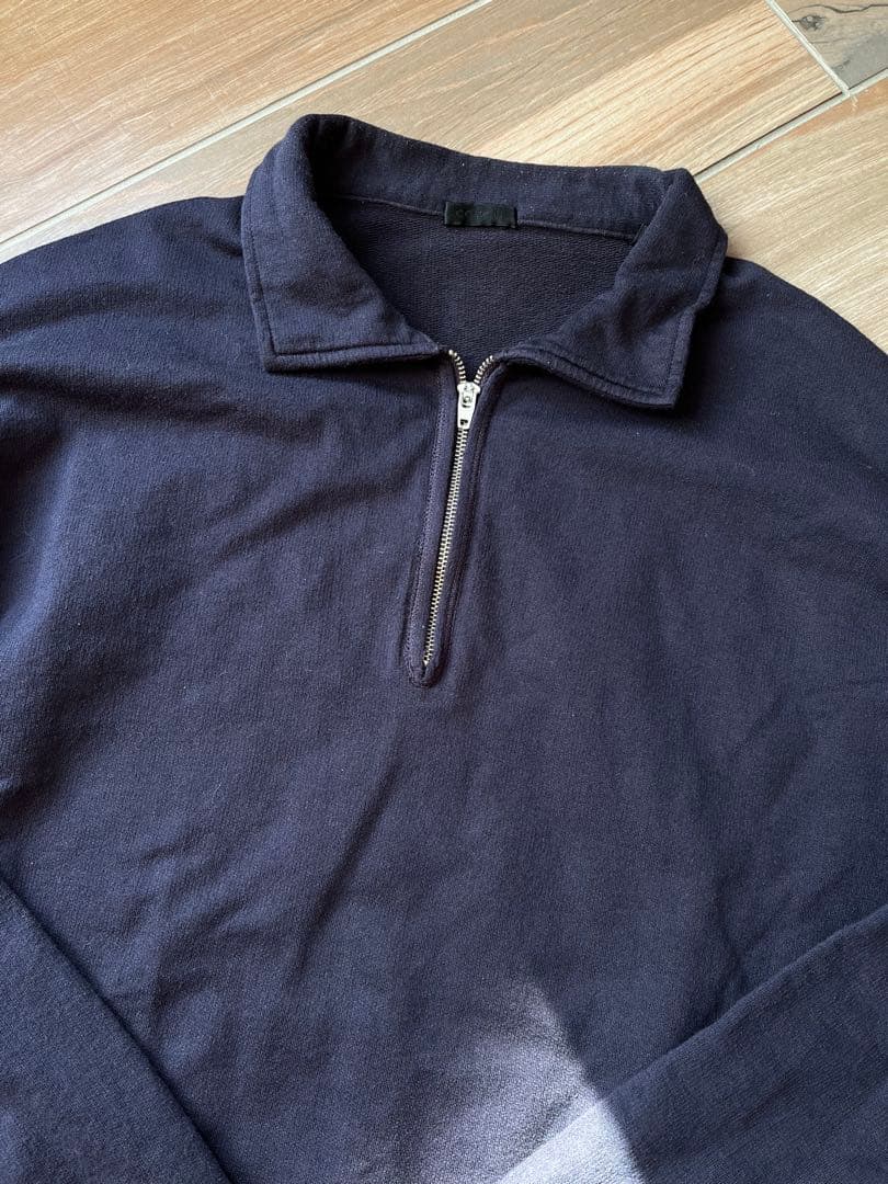 COMOLI コットンシルクジャージ ハーフジッププルオーバー size : 2